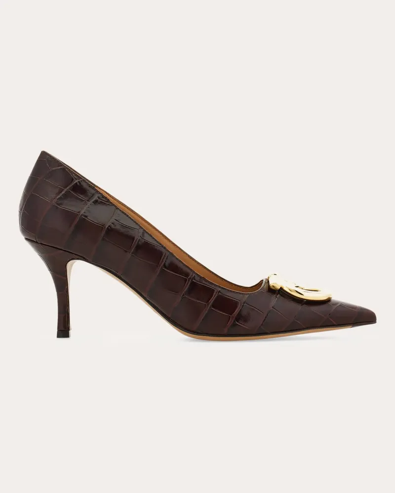 Ferragamo Donna Décolleté maxi Gancini Marrone Marrone