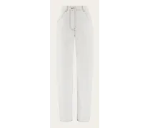 Donna Pantalone 5 tasche Bianco