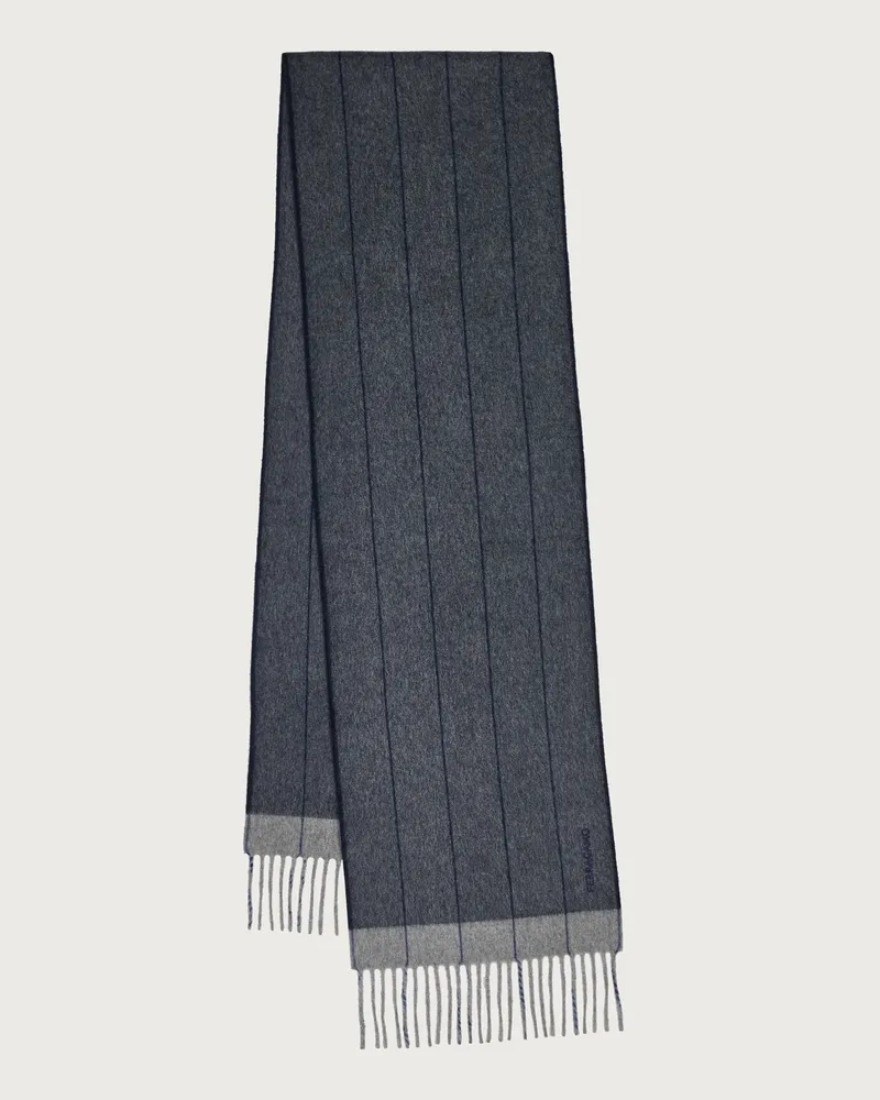 Ferragamo Uomo Sciarpa in misto cashmere Blu Blu