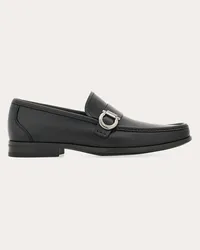 Ferragamo Uomo Mocassino ornamento Gancini Nero Nero