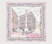 Women Palazzo Spini Feroni print silk foulard Pink