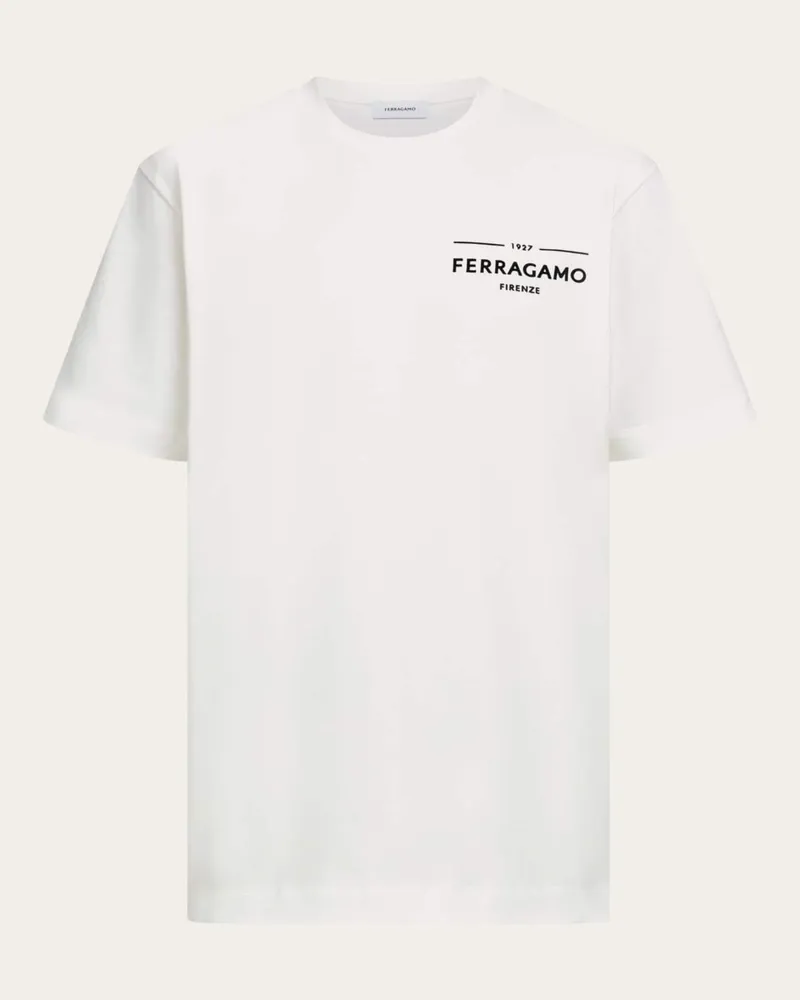 Ferragamo Uomo T-shirt con logo Bianco Bianco