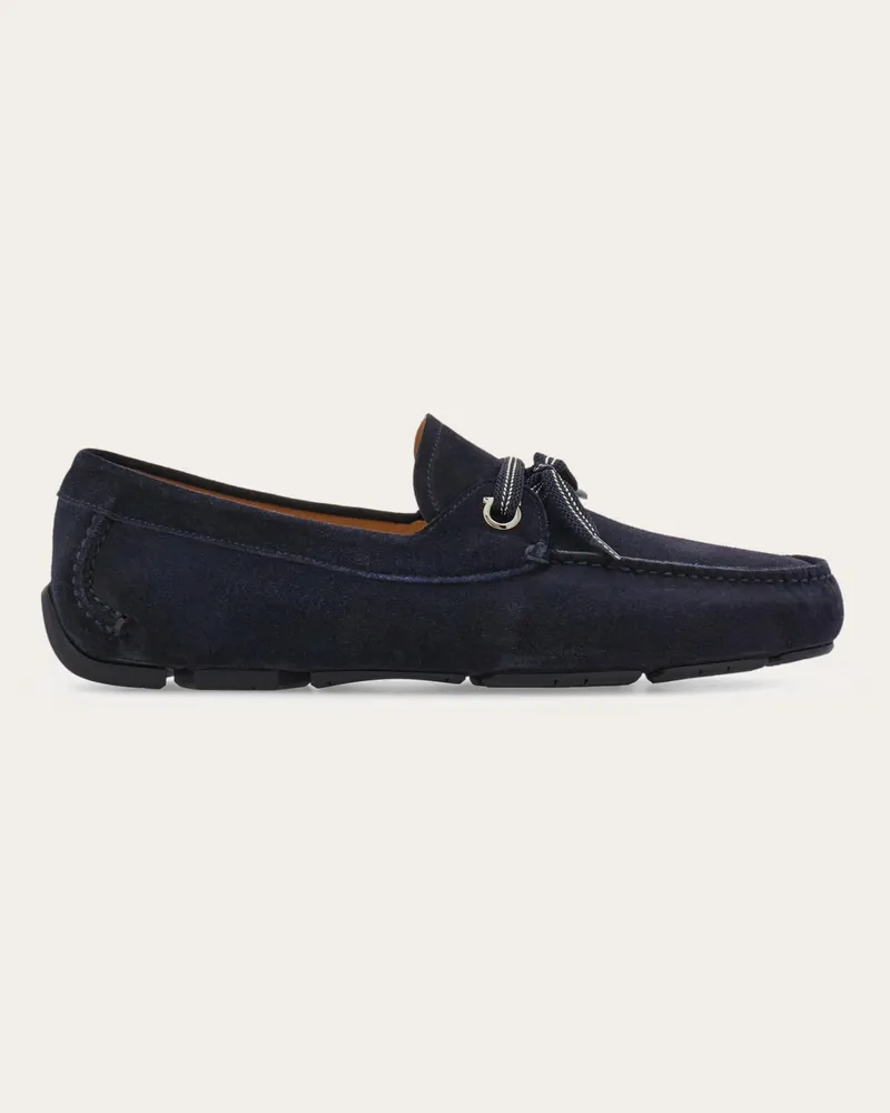 Ferragamo Uomo Driver con stringa Blu Blu