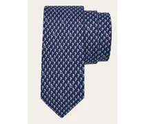 Uomo Cravatta in seta stampa Pappagallo Blu
