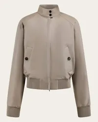 Ferragamo Donna Bomber corto in nappa Grigio Grigio