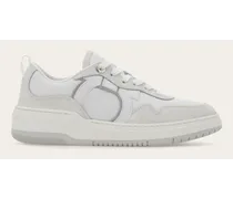 Donna Sneaker dettaglio Gancini Bianco ottico