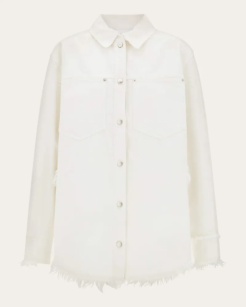 Ferragamo Donna Blouson in denim Bianco Bianco