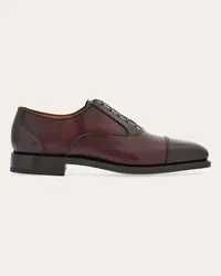 Ferragamo Uomo Oxford Tramezza con toe cap Rosso Rosso