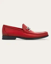 Ferragamo Uomo Mocassino ornamento Gancini Rosso Rosso