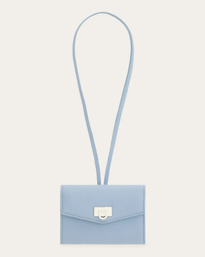 Ferragamo Donna Charm porta carte Blu Blu