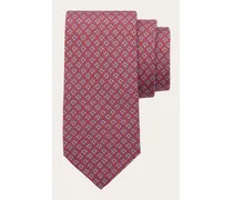 Uomo Cravatta in seta stampa Tetris Rosso