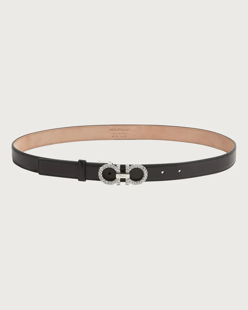 Ferragamo Donna Cintura regolabile Gancini Nero Nero