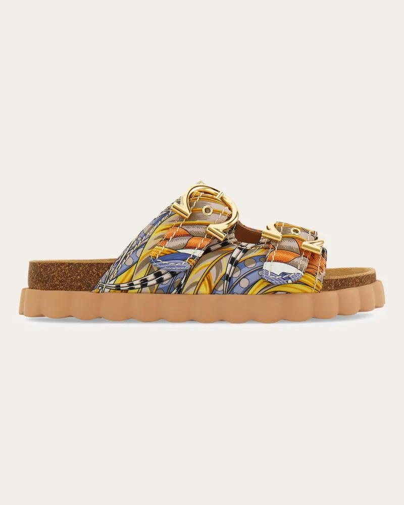 Ferragamo Donna Sandalo sportivo Gancini Multicolore Multicolore