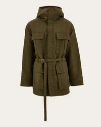 Ferragamo Uomo Parka in tessuto Ferragamo monogram Verde Verde