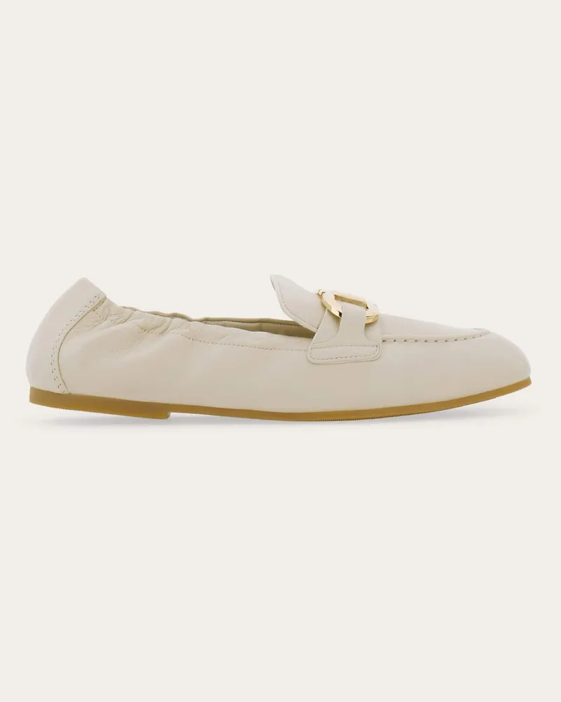 Ferragamo Donna Mocassino destrutturato Bianco Bianco