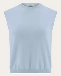 Ferragamo Donna Maglia smanicata in cashmere Blu Blu