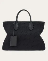 Ferragamo Uomo Tote bag jacquard (L) Nero Nero