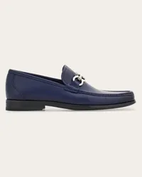 Ferragamo Uomo Mocassino ornamento Gancini Blu Blu