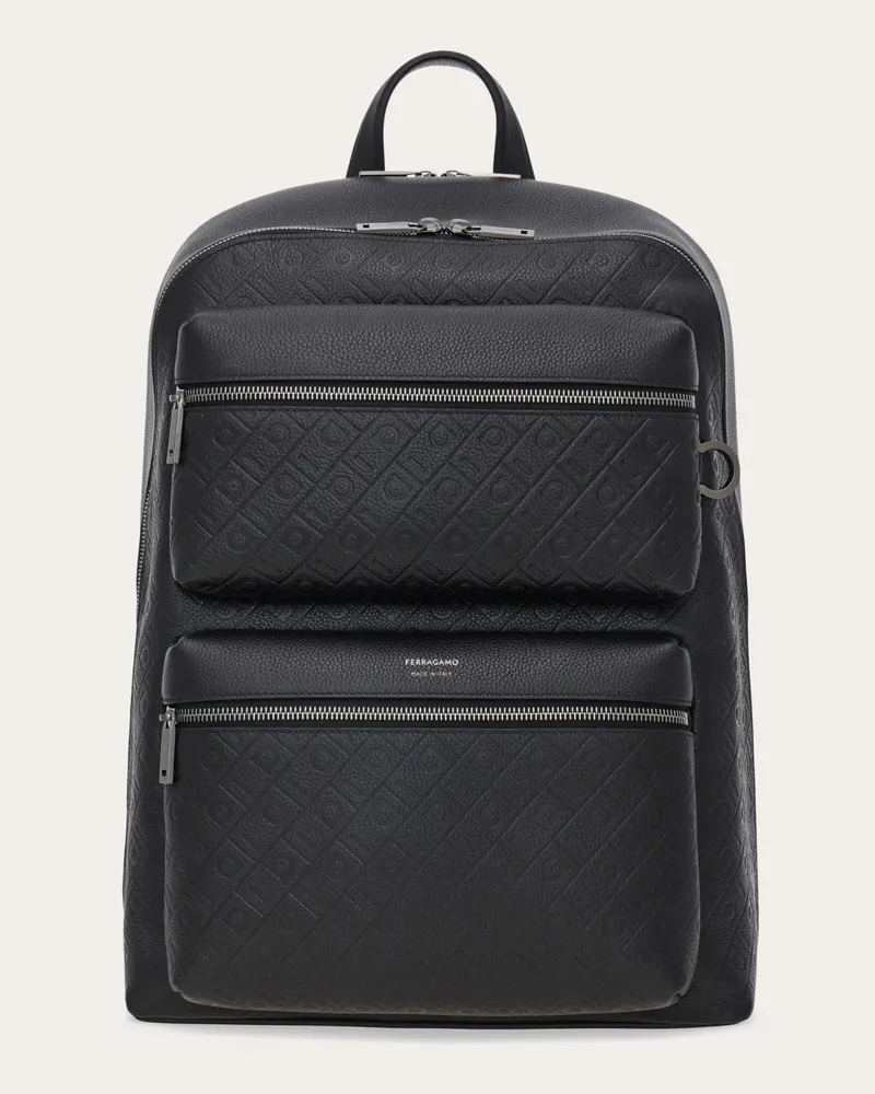 Ferragamo Uomo Zaino Ferragamo Monogram Nero Nero