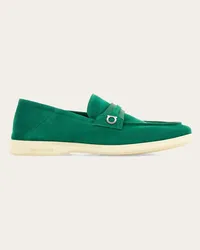 Ferragamo Uomo Mocassino destrutturato ornamento Gancini Verde Verde