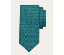 Uomo Cravatta in seta stampa Onde Verde