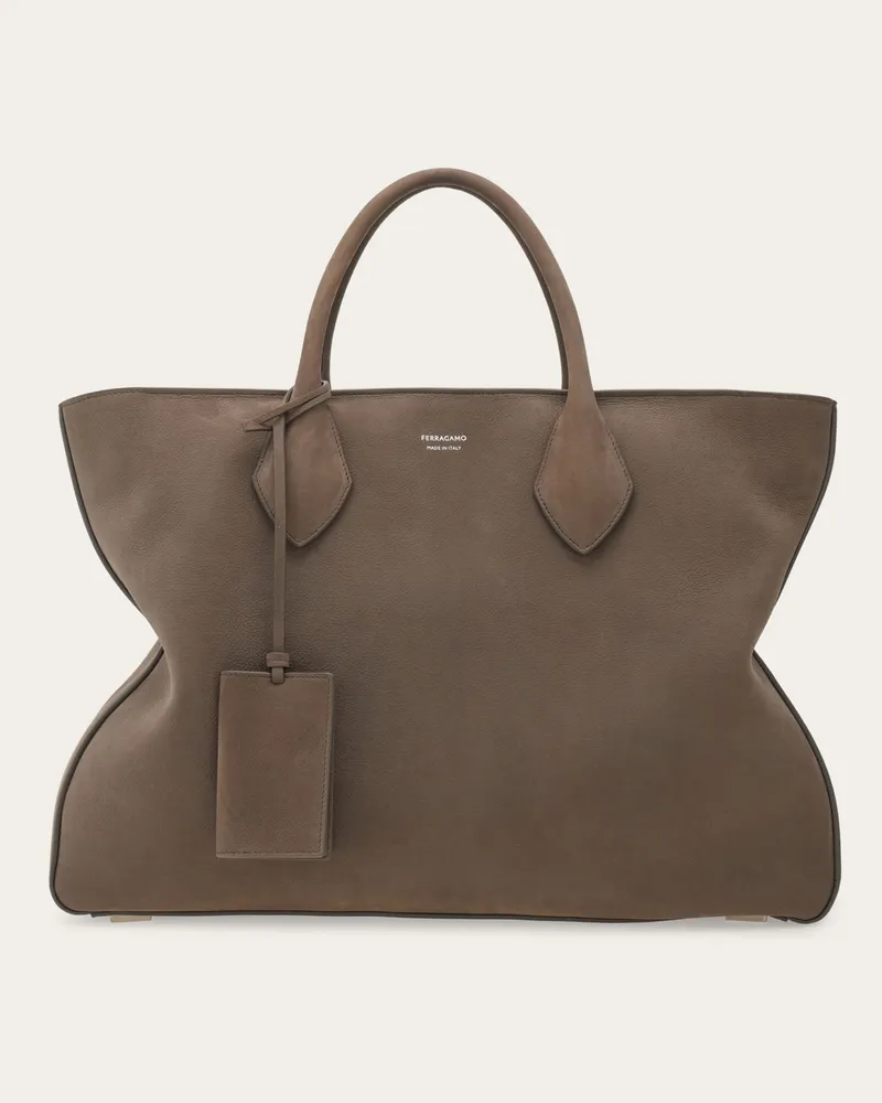 Ferragamo Uomo Tote bag star-shaped (L) Grigio Grigio