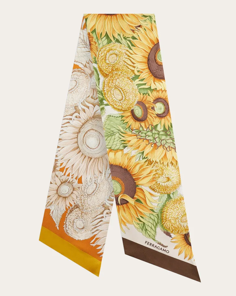 Ferragamo Donna Bandeau stampa Girasoli Giallo Giallo