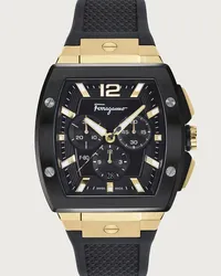 Ferragamo Uomo Orologio F-80 Tonneau Chrono Nero Nero