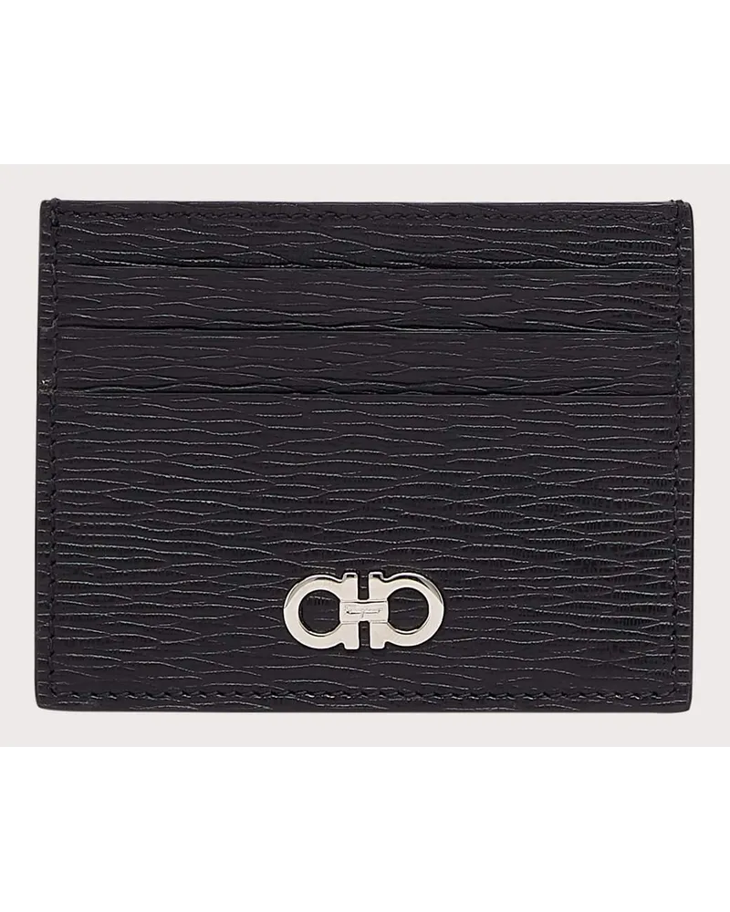 Ferragamo Uomo Porta carte di credito Gancini Nero Nero