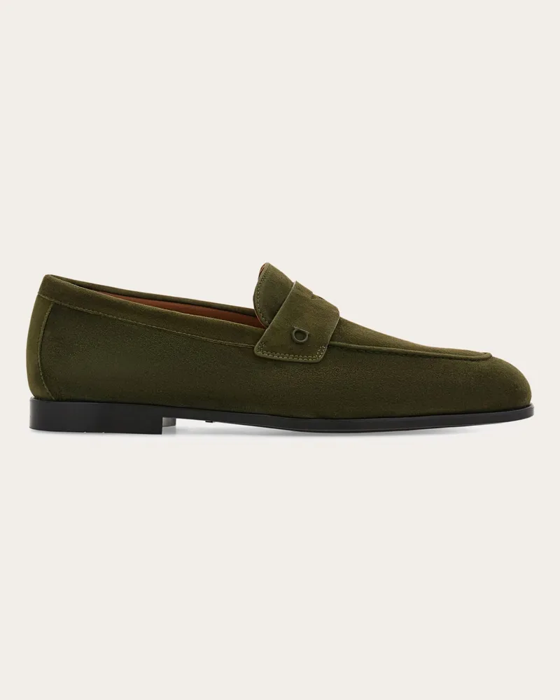 Ferragamo Uomo Mocassino Penny Verde Verde