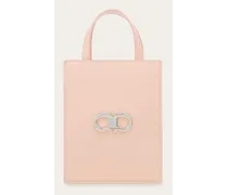 Donna Mini tote bag ornamento Gancini Rosa