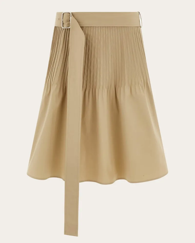 Ferragamo Donna Gonna con micro pieghe Beige Beige