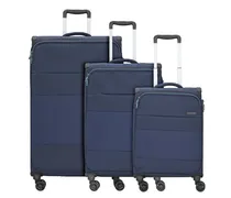 Travel Line 9004 Set di valigie a 4 ruote 3 pz. blu