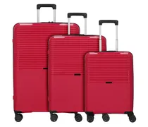 Travel Line 4000 Set di valigie a 4 ruote 3 pz. rosso