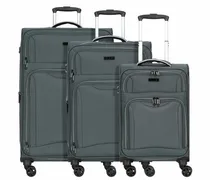 Travel Line 9204 4 ruote Set di valigie 3 pezzi grigio