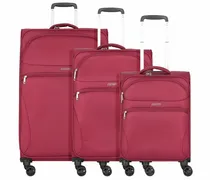 Travel Line 9104 4 ruote Set di valigie 3 pezzi rosso