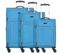 Travel Line 9204 4 ruote Set di valigie 3 pezzi blu