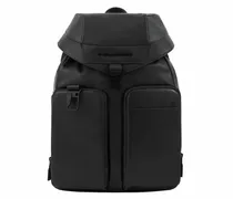 Finn Zaino Pelle 40 cm Scomparto per laptop grigio