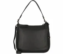 Borsa a tracolla in pelle 32 cm nero