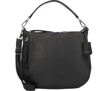 Juna Borsa a tracolla in pelle 33 cm nero