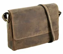 Vintage borsa a tracolla pelle 34 cm marrone