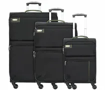 Travel Line 6704 Set di valigie a 4 ruote 3 pz. nero