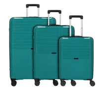 Travel Line 4000 Set di valigie a 4 ruote 3 pz. petrolio