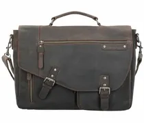Cartella vintage Revival in pelle 38 cm Scomparto per computer portatile marrone