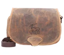 Borsa da caccia vintage Borsa a tracolla in pelle 30 cm marrone