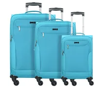 Travel Line 6804 Set di valigie a 4 ruote 3 pz. petrolio