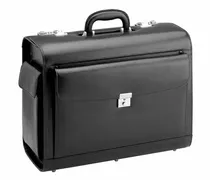 Valigia pilota Business & Travel in pelle 45 cm nero