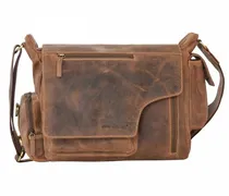 Messaggero vintage II in pelle 39 cm marrone