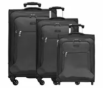 Travel Line 6400 Set di valigie a 2-4 rulli 3 pezzi. nero