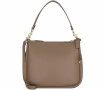 Borsa a tracolla in pelle 32 cm marrone
